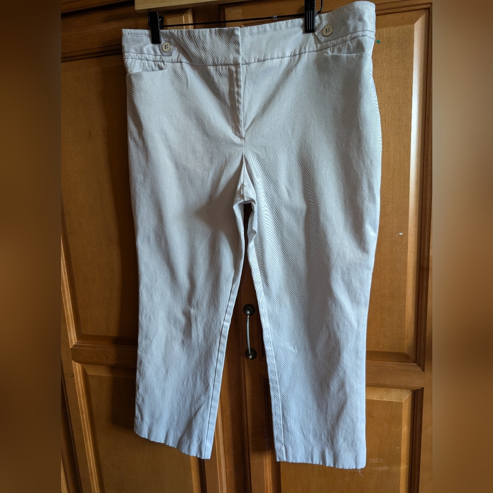 Avenue Women's Cropped Jeans in Light Gray